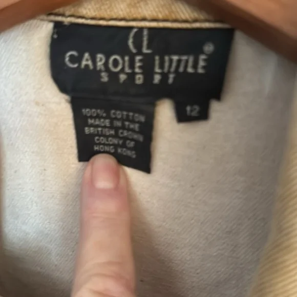 Carole Little Sport Women’s Cotton/Denim Beaded Jacket SZ 12 MINT - Picture 3 of 5